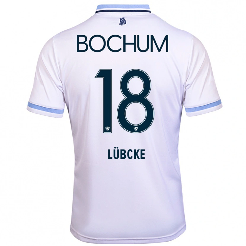 Danxen Kinder Niklas Lübcke #18 Weiß Himmelblau Auswärtstrikot Trikot 2025/26 T-Shirt Österreich