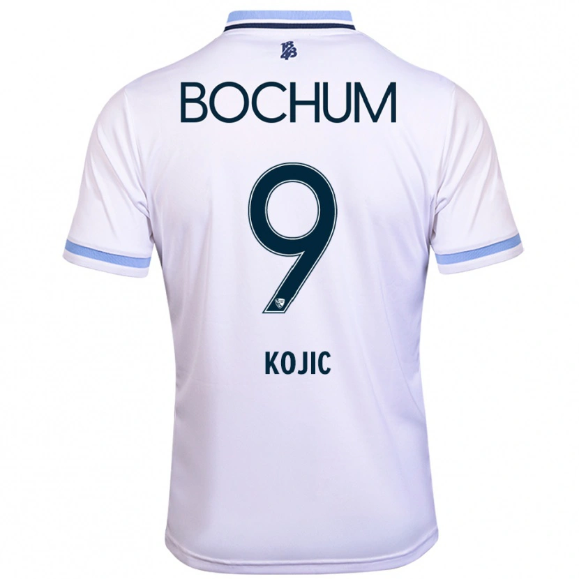 Danxen Kinder Semin Kojic #9 Weiß Himmelblau Auswärtstrikot Trikot 2025/26 T-Shirt Österreich