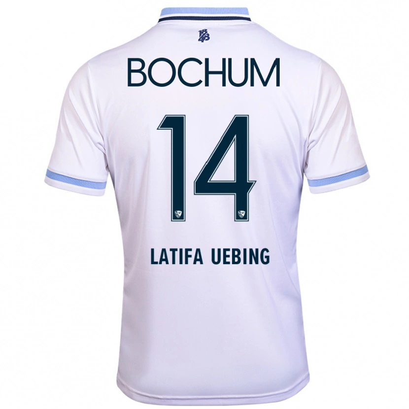 Danxen Kinder Anna Latifa Uebing #14 Weiß Himmelblau Auswärtstrikot Trikot 2025/26 T-Shirt Österreich