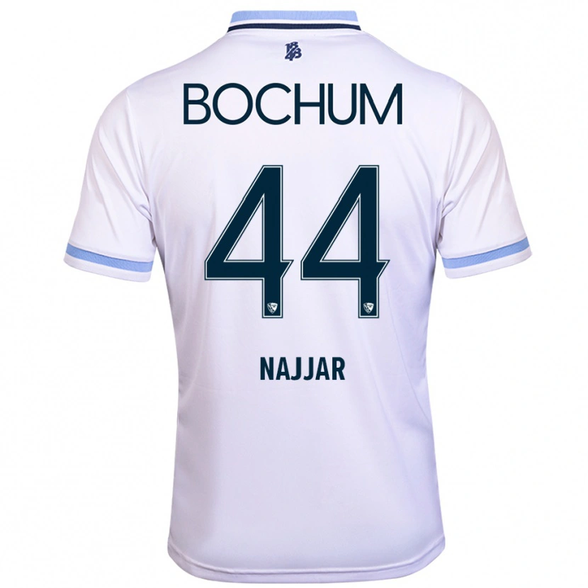 Danxen Kinder Jamil Najjar #44 Weiß Himmelblau Auswärtstrikot Trikot 2025/26 T-Shirt Österreich
