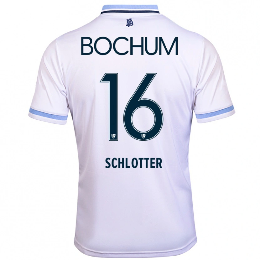 Danxen Kinder Joel Schlotter #16 Weiß Himmelblau Auswärtstrikot Trikot 2025/26 T-Shirt Österreich