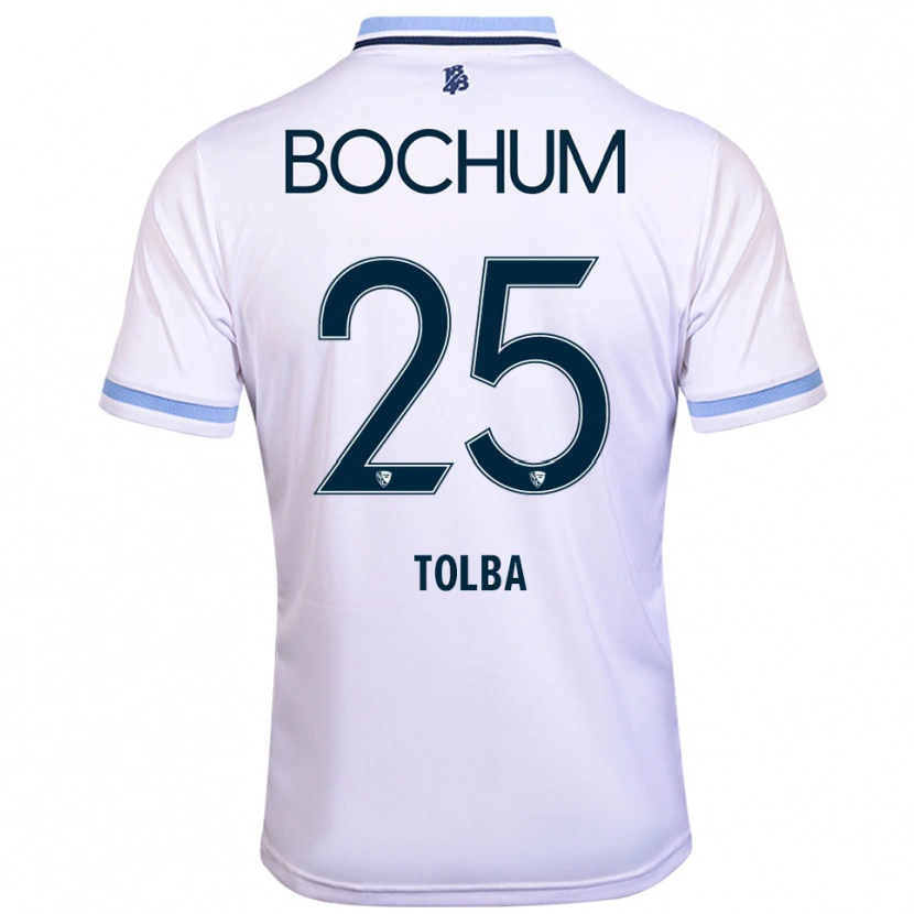 Danxen Kinder Mohammed Tolba #25 Weiß Himmelblau Auswärtstrikot Trikot 2025/26 T-Shirt Österreich