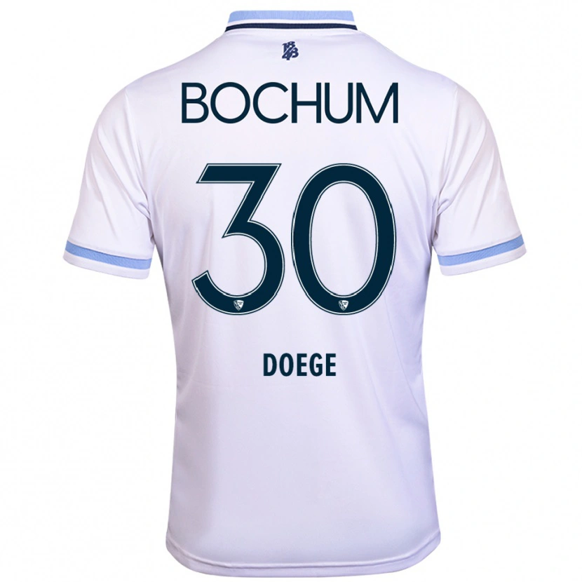 Danxen Kinder Leonie Doege #30 Weiß Himmelblau Auswärtstrikot Trikot 2025/26 T-Shirt Österreich