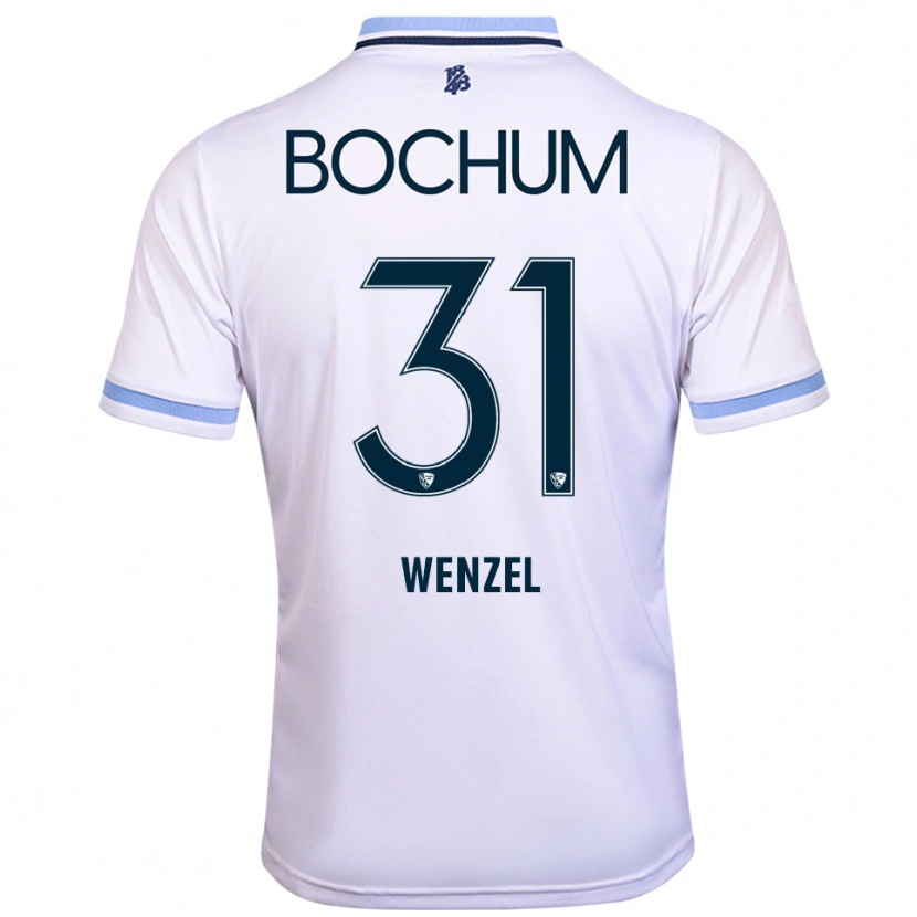 Danxen Kinder Franziska Wenzel #31 Weiß Himmelblau Auswärtstrikot Trikot 2025/26 T-Shirt Österreich
