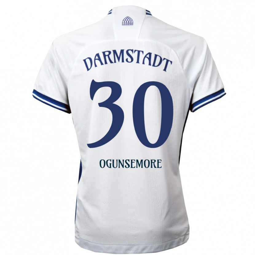 Danxen Kinder Malakai Ogunsemore #30 Weiß Blau Auswärtstrikot Trikot 2025/26 T-Shirt Österreich
