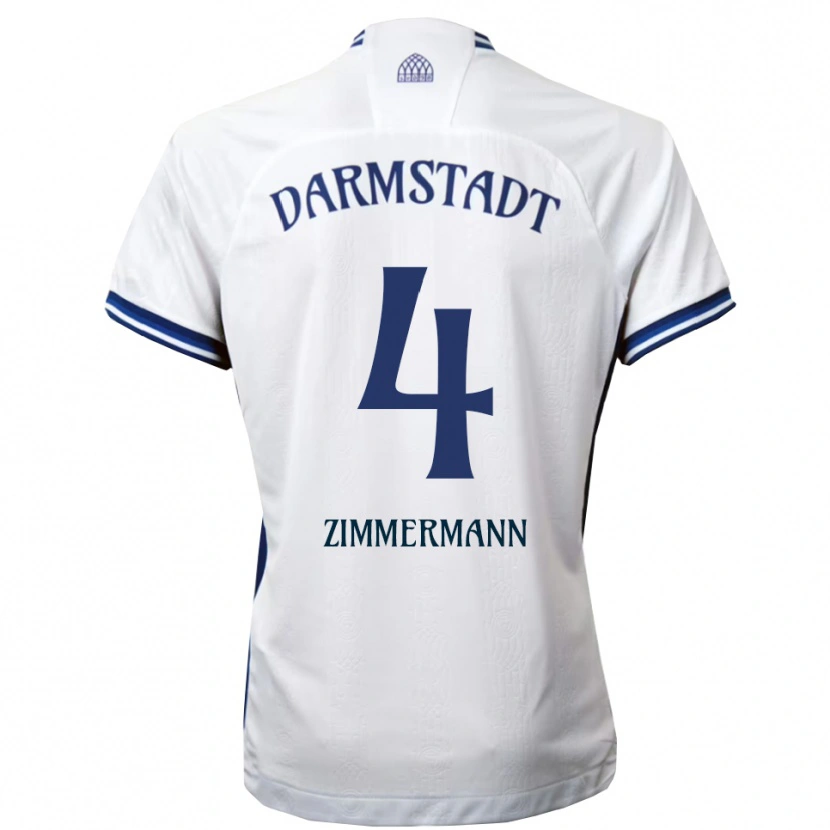 Danxen Kinder Christoph Zimmermann #4 Weiß Blau Auswärtstrikot Trikot 2025/26 T-Shirt Österreich