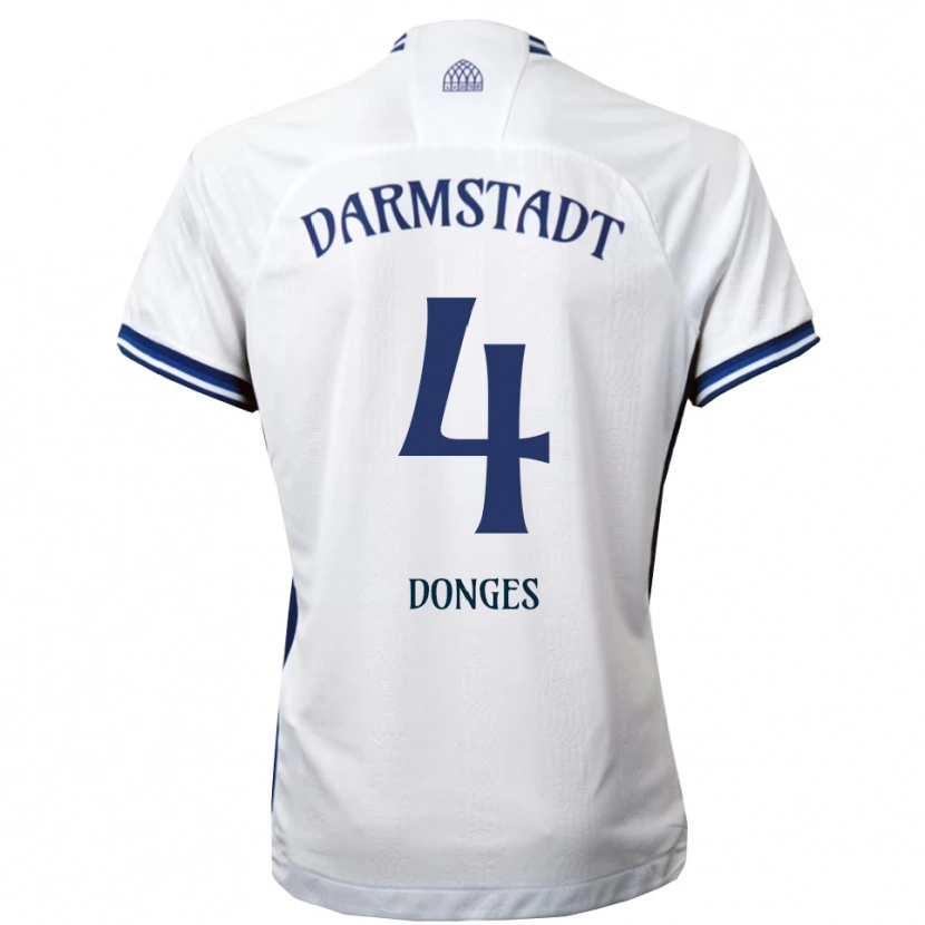 Danxen Kinder Julian Donges #4 Weiß Blau Auswärtstrikot Trikot 2025/26 T-Shirt Österreich