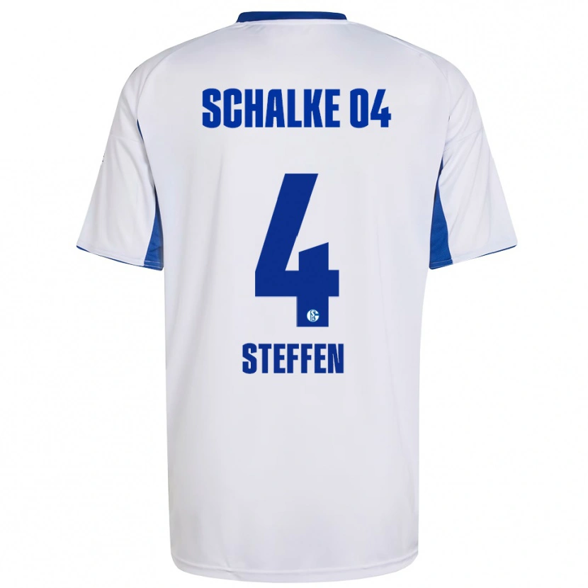 Danxen Kinder Kjell Steffen #4 Weiß Blau Auswärtstrikot Trikot 2025/26 T-Shirt Österreich