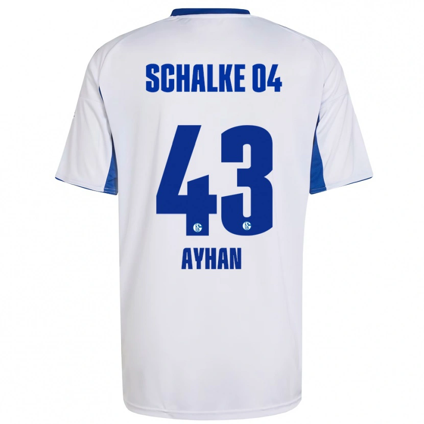 Danxen Kinder Mertcan Ayhan #43 Weiß Blau Auswärtstrikot Trikot 2025/26 T-Shirt Österreich