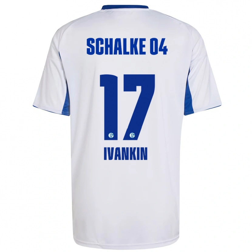 Danxen Kinder Alexander Ivankin #17 Weiß Blau Auswärtstrikot Trikot 2025/26 T-Shirt Österreich