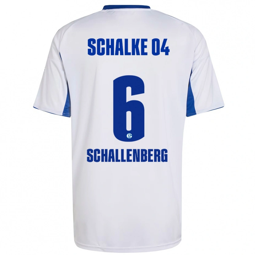 Danxen Kinder Ron Schallenberg #6 Weiß Blau Auswärtstrikot Trikot 2025/26 T-Shirt Österreich