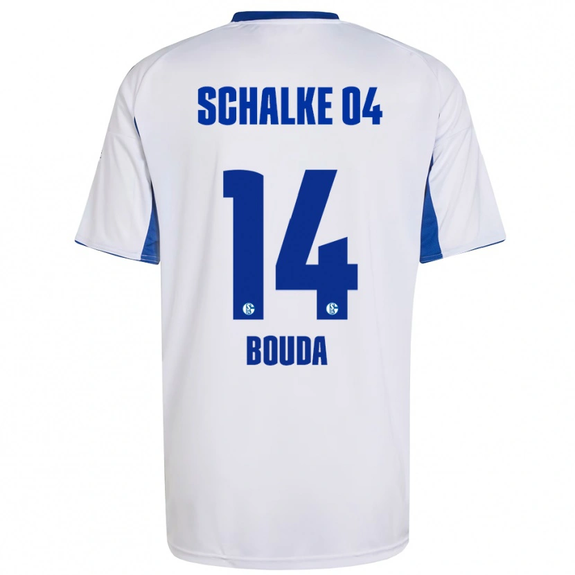 Danxen Kinder Anas Bouda #14 Weiß Blau Auswärtstrikot Trikot 2025/26 T-Shirt Österreich