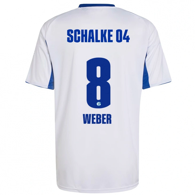 Danxen Kinder Ben Weber #8 Weiß Blau Auswärtstrikot Trikot 2025/26 T-Shirt Österreich