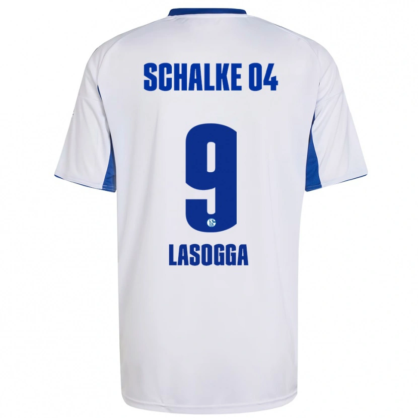 Danxen Kinder Pierre-Michel Lasogga #9 Weiß Blau Auswärtstrikot Trikot 2025/26 T-Shirt Österreich