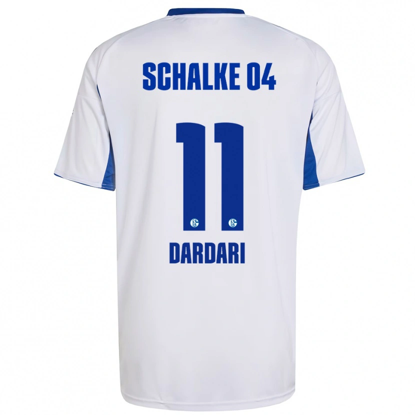 Danxen Kinder Bilal Dardari #11 Weiß Blau Auswärtstrikot Trikot 2025/26 T-Shirt Österreich