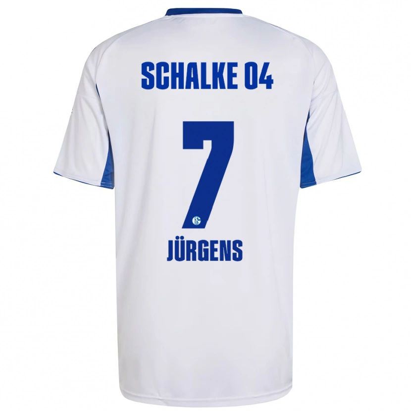 Danxen Kinder Celina Jürgens #7 Weiß Blau Auswärtstrikot Trikot 2025/26 T-Shirt Österreich