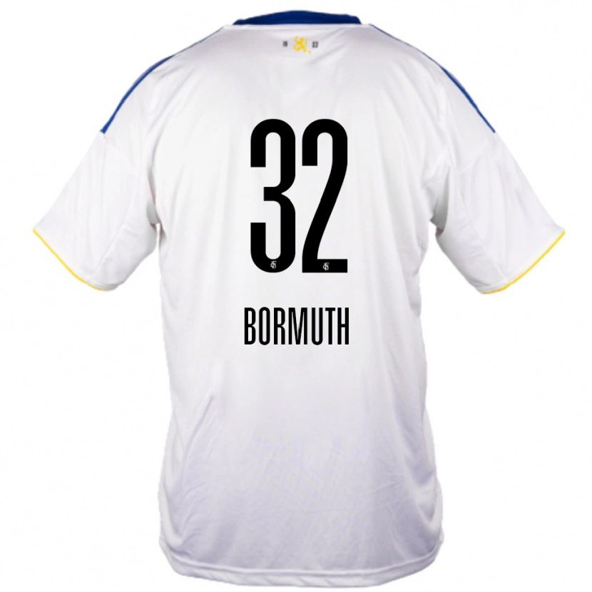 Danxen Kinder Robin Bormuth #32 Weiß Blau Gelb Auswärtstrikot Trikot 2025/26 T-Shirt Österreich