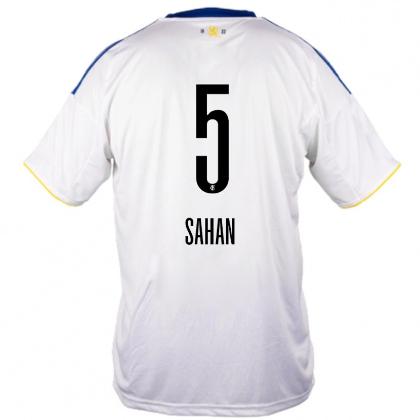 Danxen Kinder Vakkas Sahan #5 Weiß Blau Gelb Auswärtstrikot Trikot 2025/26 T-Shirt Österreich