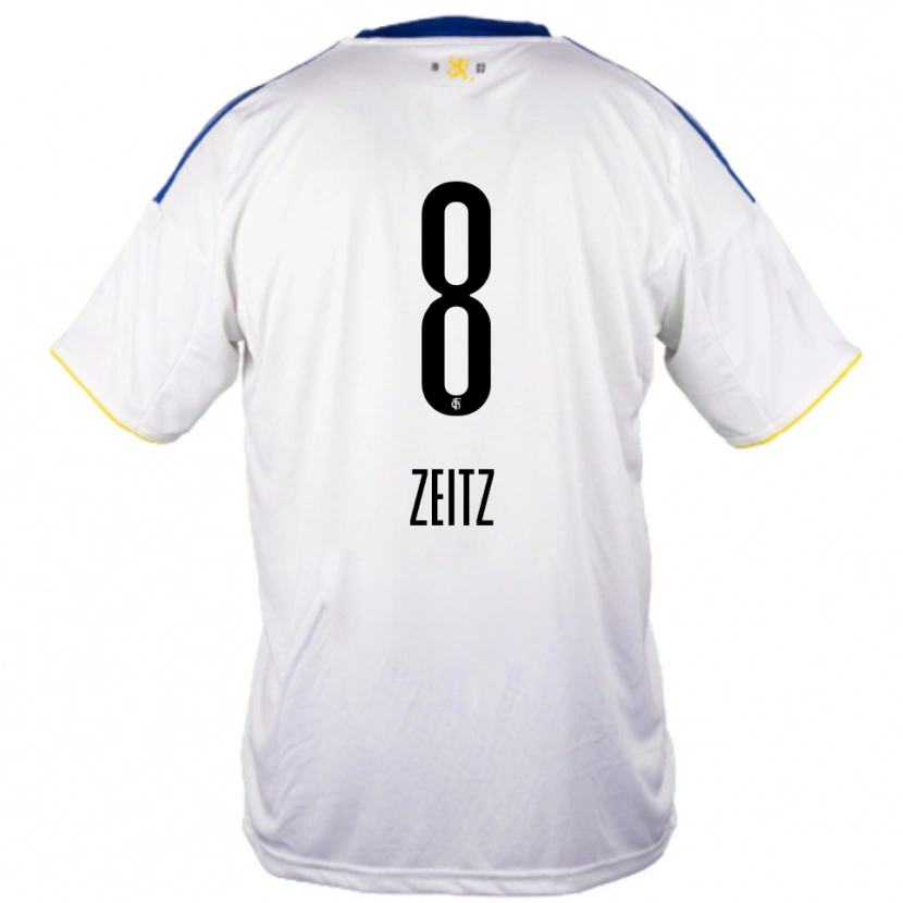 Danxen Kinder Manuel Zeitz #8 Weiß Blau Gelb Auswärtstrikot Trikot 2025/26 T-Shirt Österreich