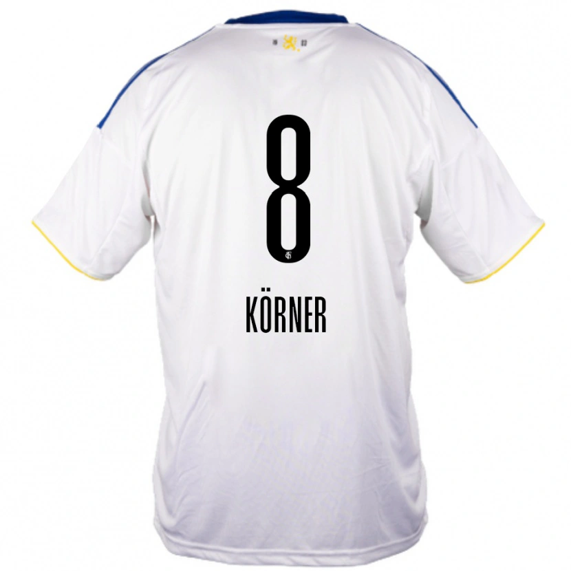 Danxen Kinder Anna Körner #8 Weiß Blau Gelb Auswärtstrikot Trikot 2025/26 T-Shirt Österreich