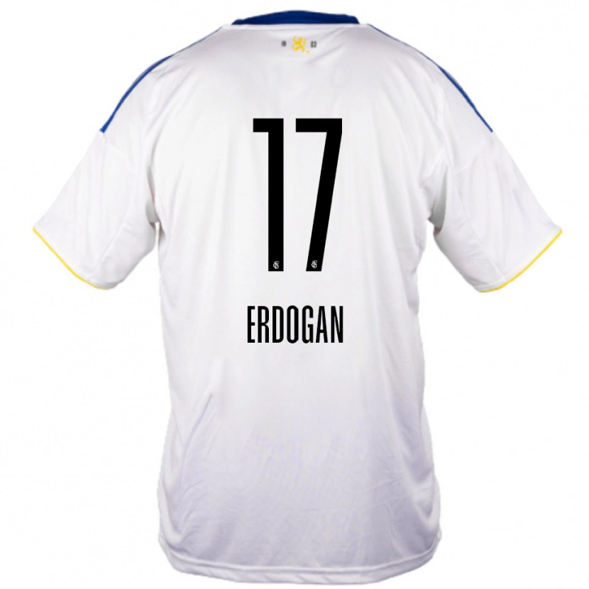Danxen Kinder Emirhan Erdogan #17 Weiß Blau Gelb Auswärtstrikot Trikot 2025/26 T-Shirt Österreich