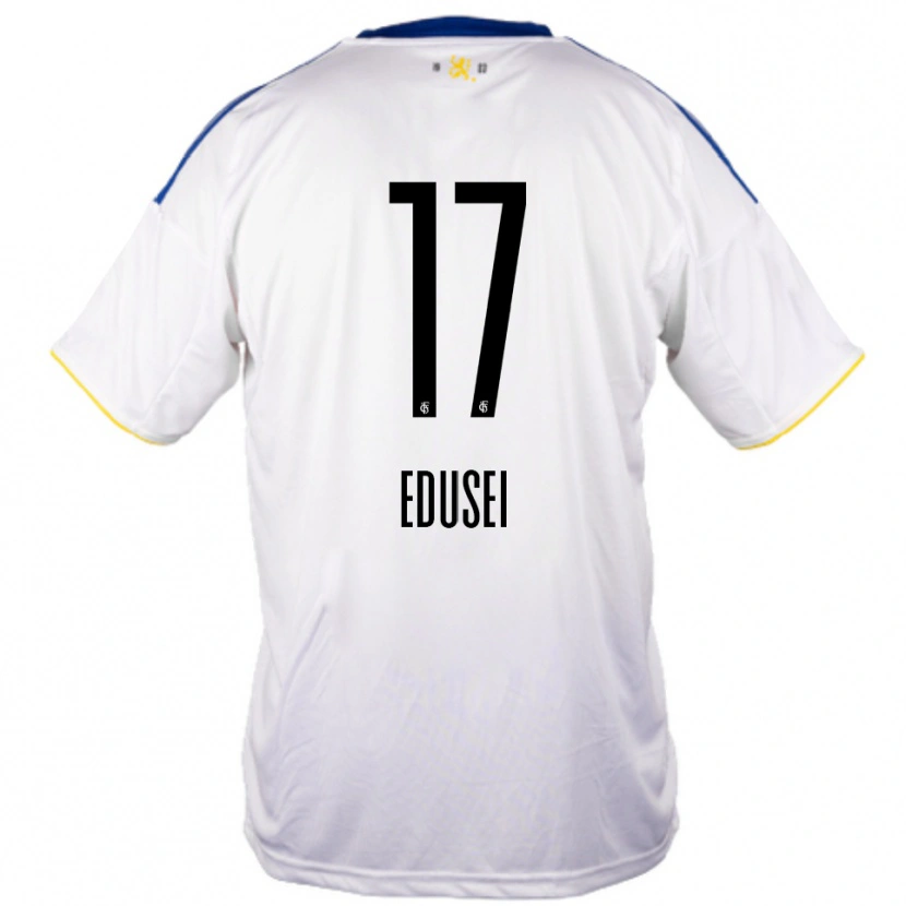Danxen Kinder Damien Edusei #17 Weiß Blau Gelb Auswärtstrikot Trikot 2025/26 T-Shirt Österreich