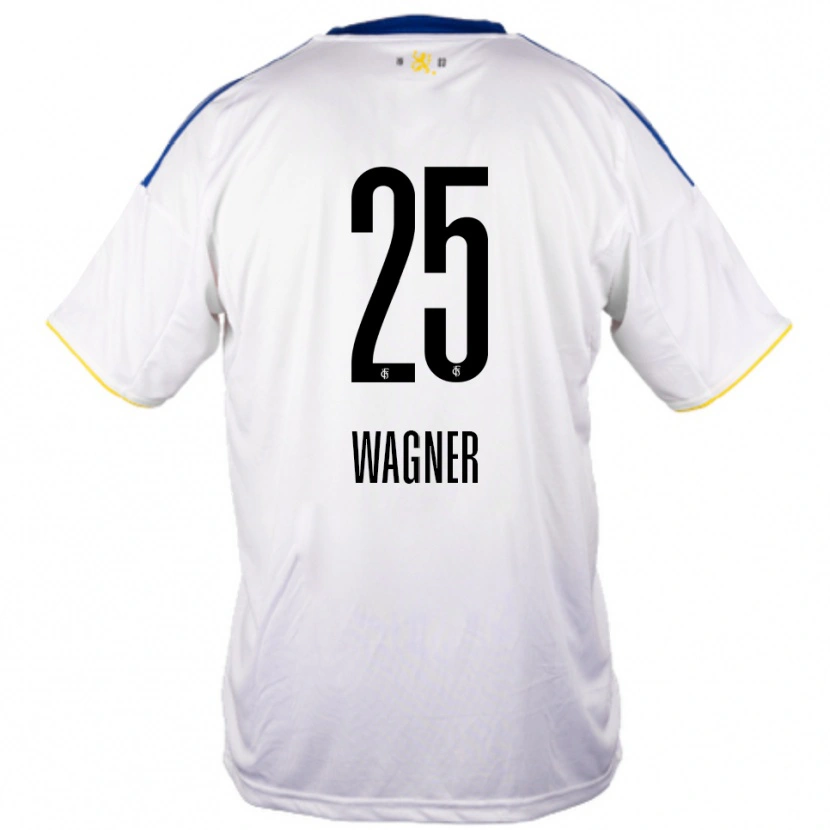 Danxen Kinder Allison Wagner #25 Weiß Blau Gelb Auswärtstrikot Trikot 2025/26 T-Shirt Österreich