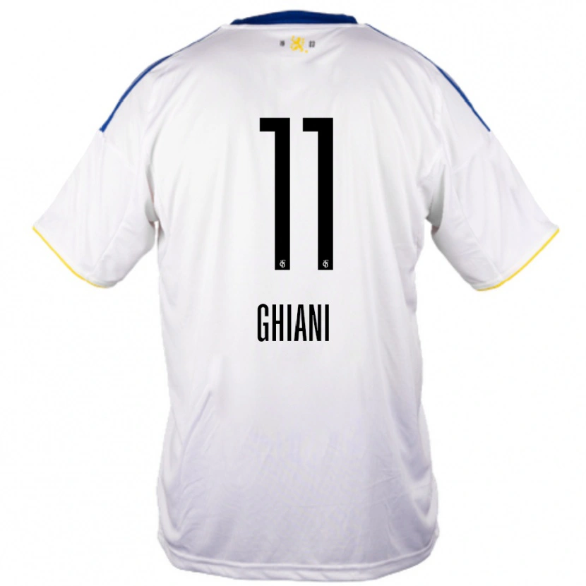 Danxen Kinder Davide Ghiani #11 Weiß Blau Gelb Auswärtstrikot Trikot 2025/26 T-Shirt Österreich