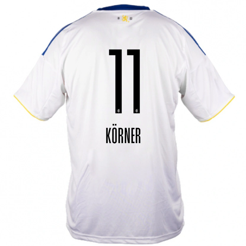 Danxen Kinder Lea Körner #11 Weiß Blau Gelb Auswärtstrikot Trikot 2025/26 T-Shirt Österreich