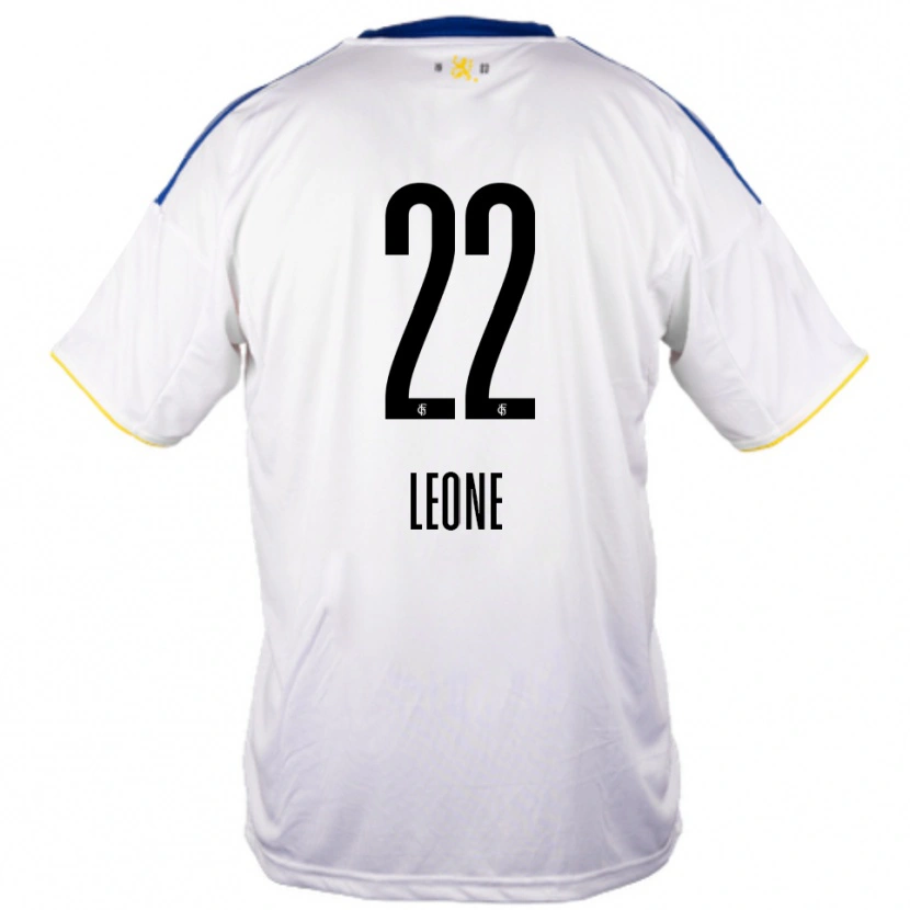 Danxen Kinder Vincent Leone #22 Weiß Blau Gelb Auswärtstrikot Trikot 2025/26 T-Shirt Österreich