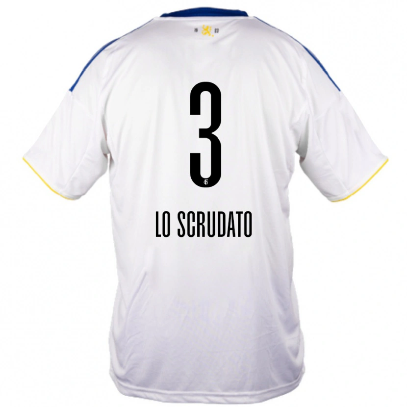 Danxen Kinder Gianluca Lo Scrudato #3 Weiß Blau Gelb Auswärtstrikot Trikot 2025/26 T-Shirt Österreich