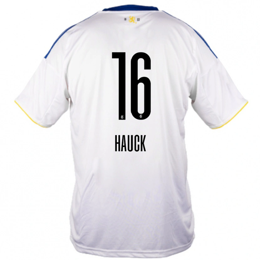Danxen Kinder Kristin Hauck #16 Weiß Blau Gelb Auswärtstrikot Trikot 2025/26 T-Shirt Österreich