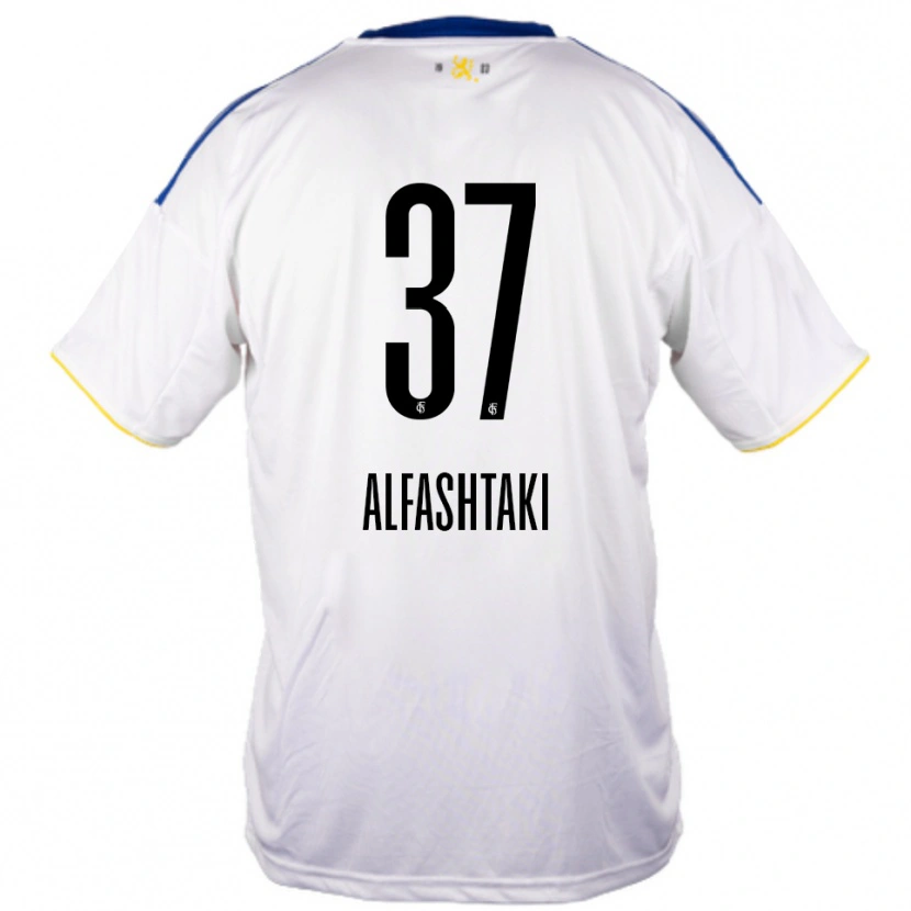 Danxen Kinder Odey Alfashtaki #37 Weiß Blau Gelb Auswärtstrikot Trikot 2025/26 T-Shirt Österreich