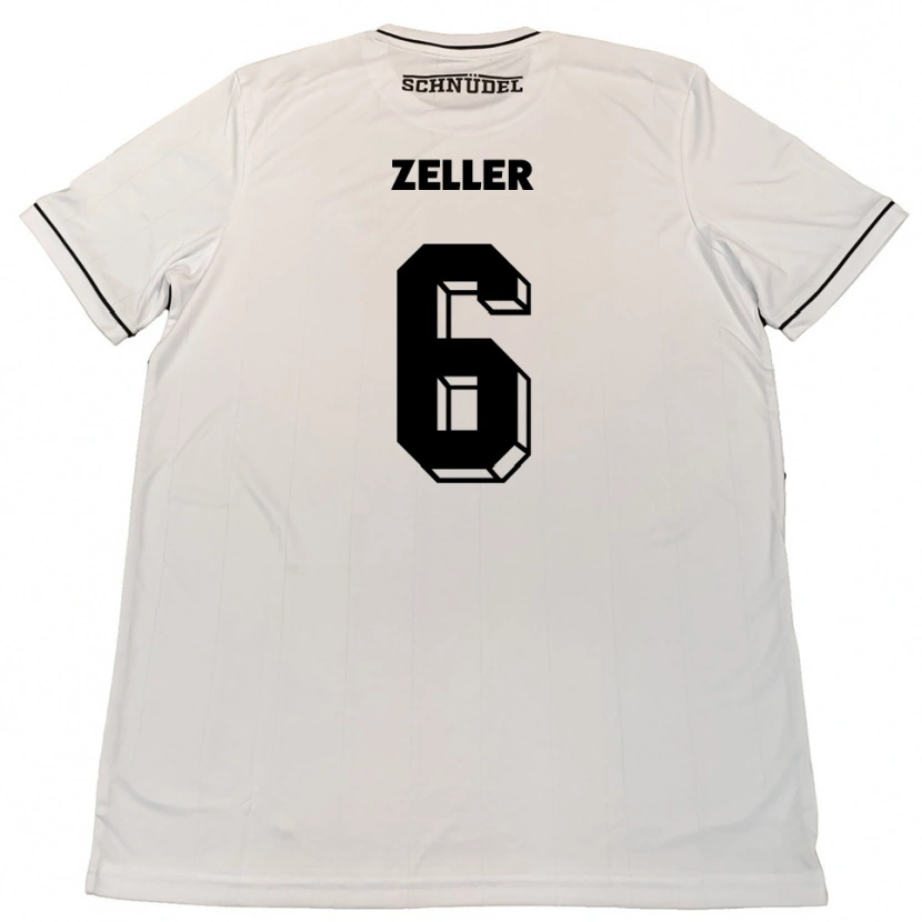 Danxen Kinder Lucas Zeller #6 Weiß Schwarz Auswärtstrikot Trikot 2025/26 T-Shirt Österreich