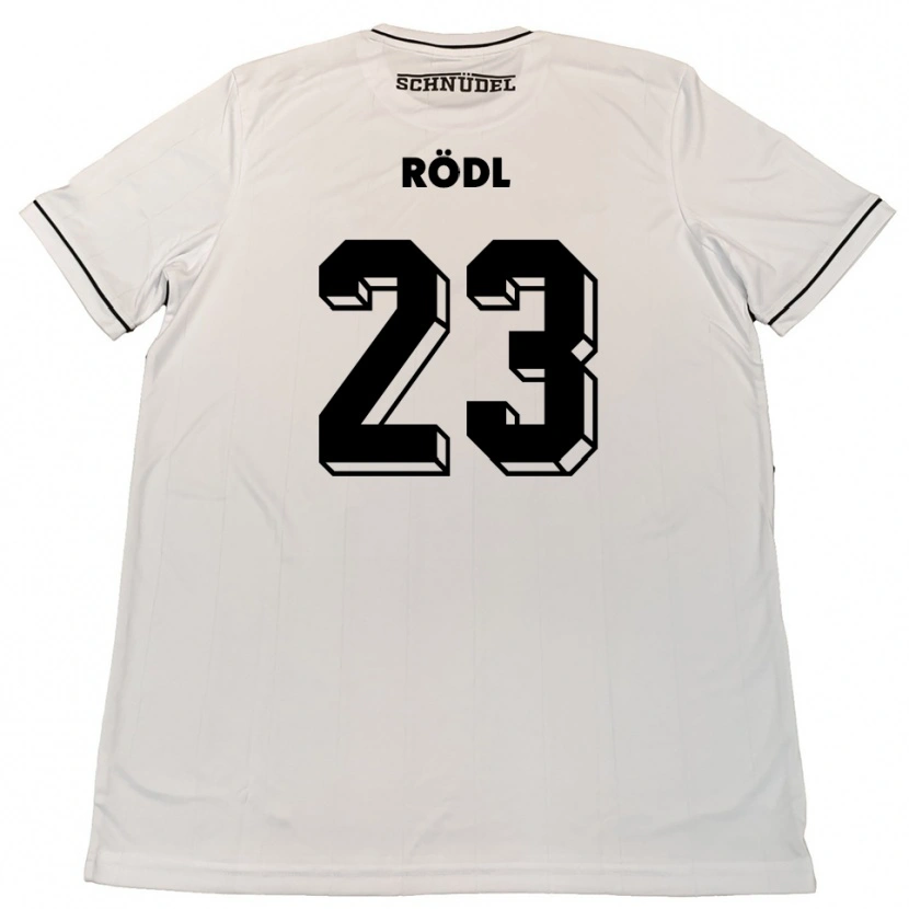 Danxen Kinder Valentin Rödl #23 Weiß Schwarz Auswärtstrikot Trikot 2025/26 T-Shirt Österreich