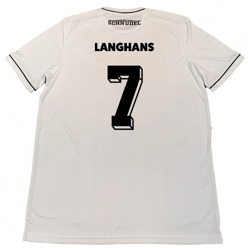 Danxen Kinder Leonard Langhans #7 Weiß Schwarz Auswärtstrikot Trikot 2025/26 T-Shirt Österreich
