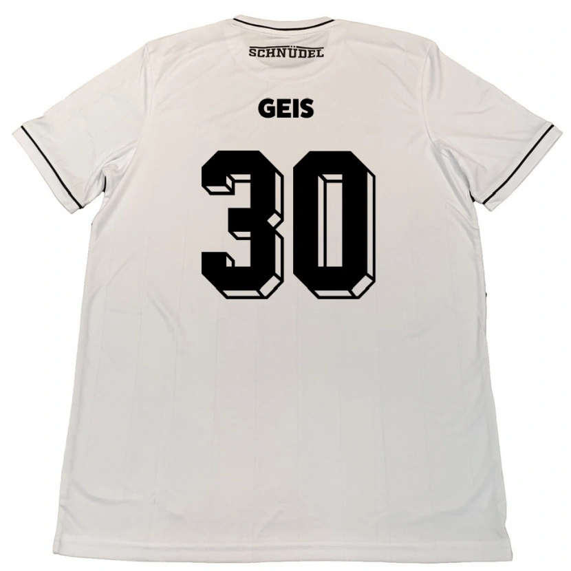 Danxen Kinder Johannes Geis #30 Weiß Schwarz Auswärtstrikot Trikot 2025/26 T-Shirt Österreich