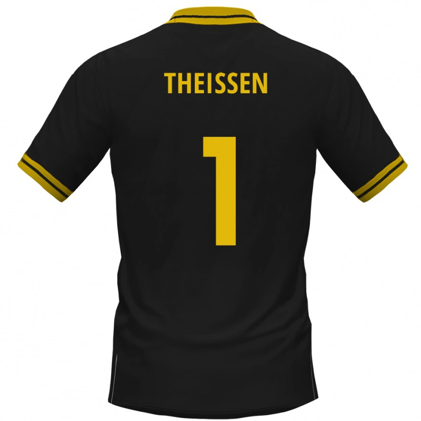 Danxen Kinder Jarun Theißen #1 Schwarz Gelb Auswärtstrikot Trikot 2025/26 T-Shirt Österreich
