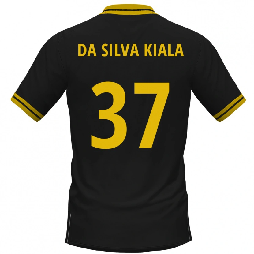 Danxen Kinder Joel Da Silva Kiala #37 Schwarz Gelb Auswärtstrikot Trikot 2025/26 T-Shirt Österreich