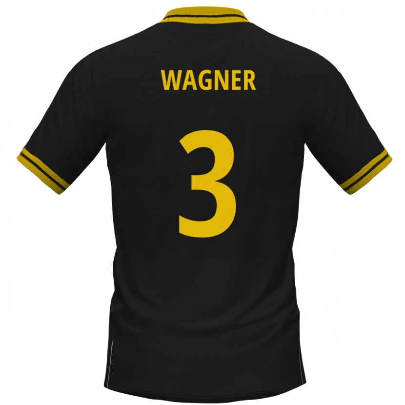 Danxen Kinder Matti Wagner #3 Schwarz Gelb Auswärtstrikot Trikot 2025/26 T-Shirt Österreich