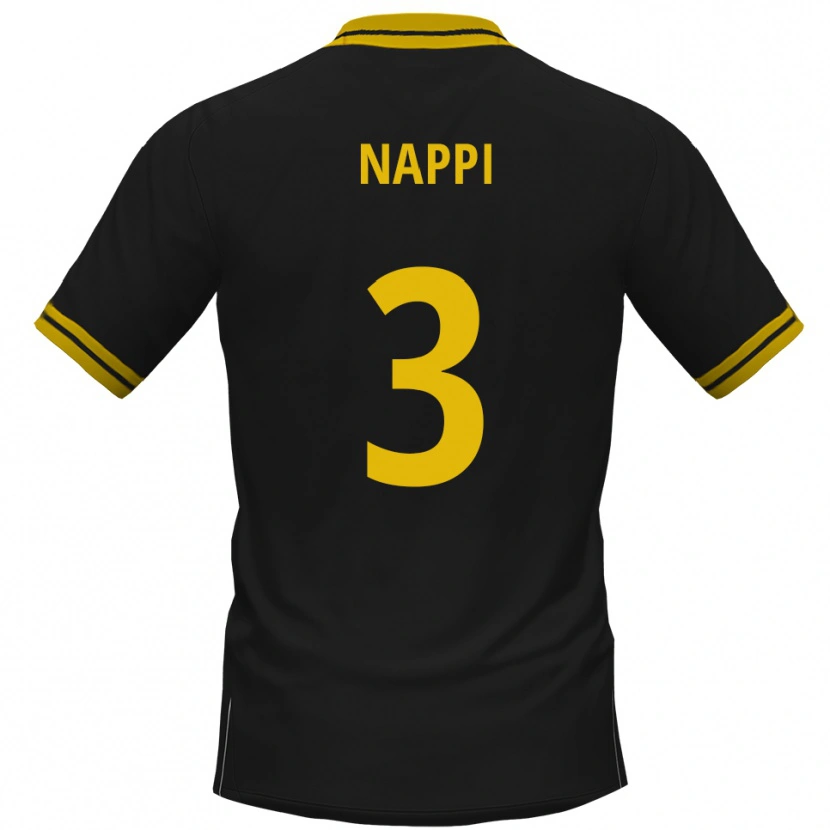 Danxen Kinder Johann Deumi-Nappi #3 Schwarz Gelb Auswärtstrikot Trikot 2025/26 T-Shirt Österreich