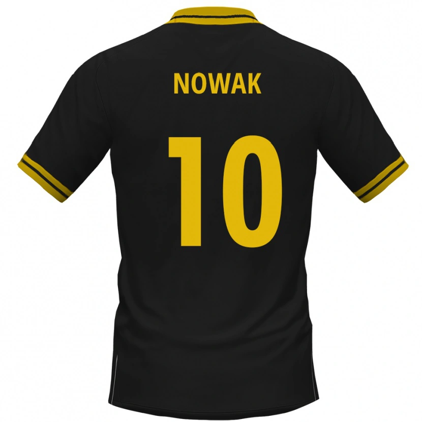 Danxen Kinder Sven Nowak #10 Schwarz Gelb Auswärtstrikot Trikot 2025/26 T-Shirt Österreich