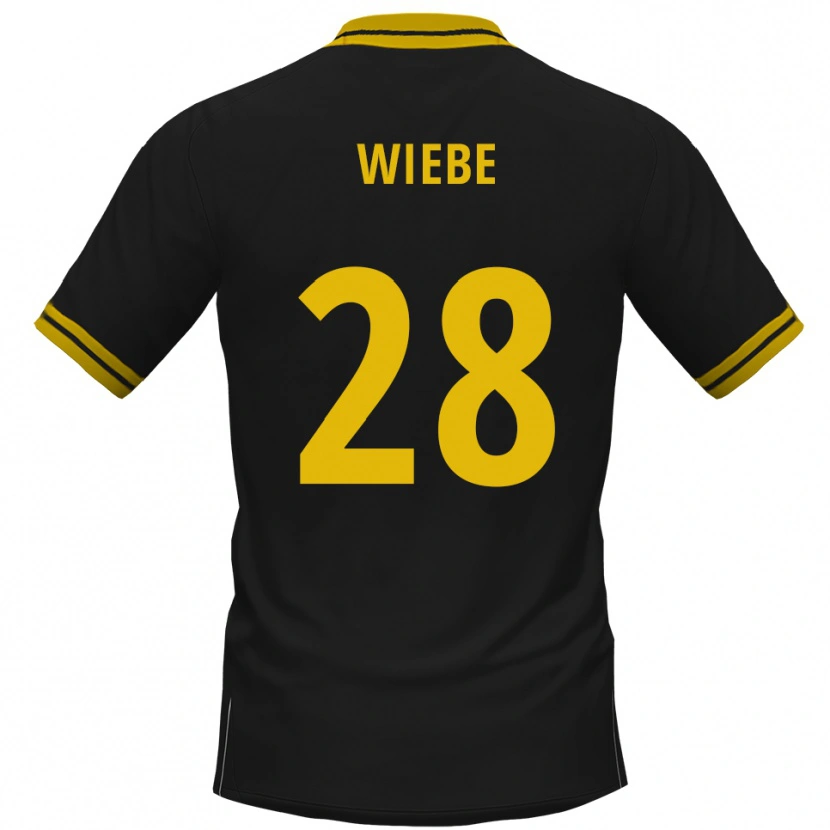 Danxen Kinder Danilo Wiebe #28 Schwarz Gelb Auswärtstrikot Trikot 2025/26 T-Shirt Österreich