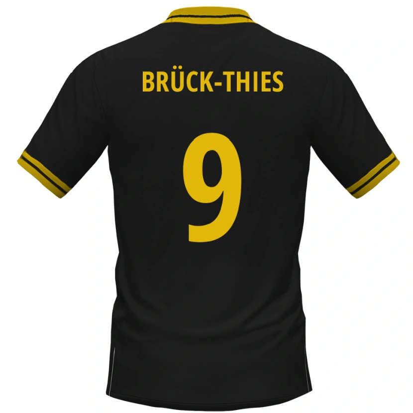 Danxen Kinder Frederik Brück-Thies #9 Schwarz Gelb Auswärtstrikot Trikot 2025/26 T-Shirt Österreich