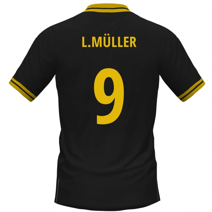 Danxen Kinder Levyn Müller #9 Schwarz Gelb Auswärtstrikot Trikot 2025/26 T-Shirt Österreich