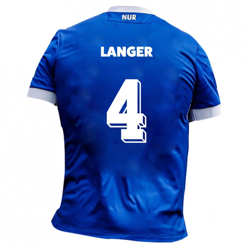 Danxen Kinder Phillip Langer #4 Blau Weiß Auswärtstrikot Trikot 2025/26 T-Shirt Österreich
