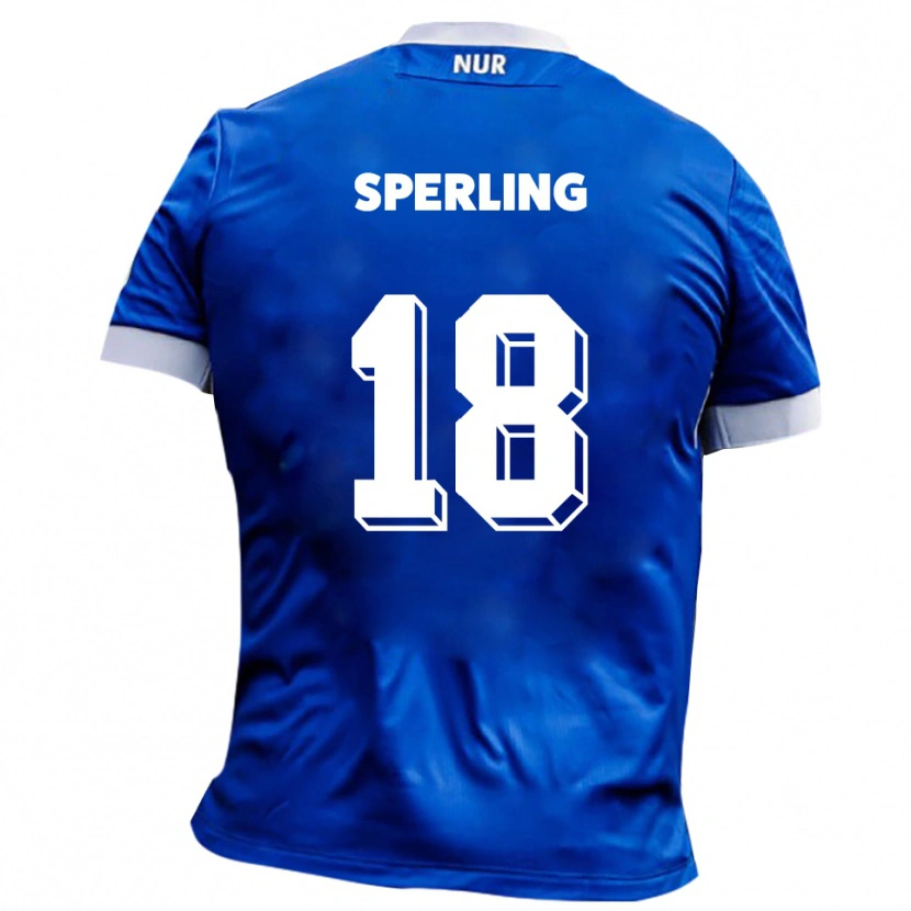 Danxen Kinder Finn-Luca Sperling #18 Blau Weiß Auswärtstrikot Trikot 2025/26 T-Shirt Österreich