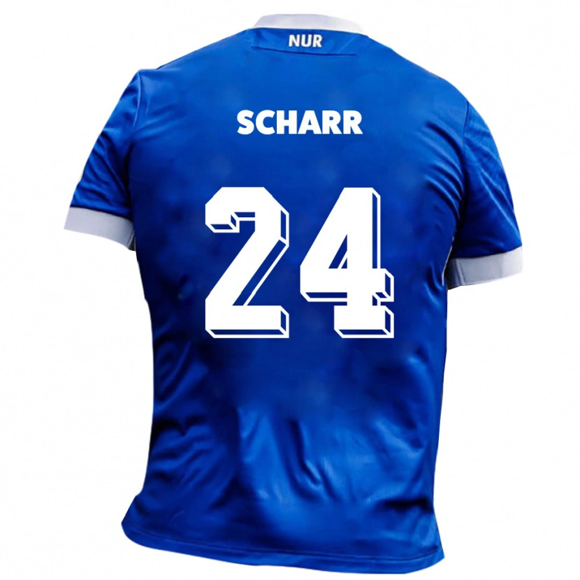 Danxen Kinder Janne Scharr #24 Blau Weiß Auswärtstrikot Trikot 2025/26 T-Shirt Österreich