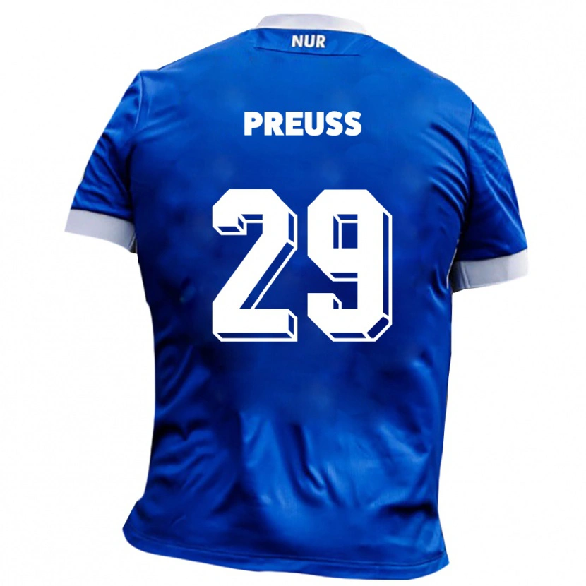 Danxen Kinder Marlon Preuß #29 Blau Weiß Auswärtstrikot Trikot 2025/26 T-Shirt Österreich