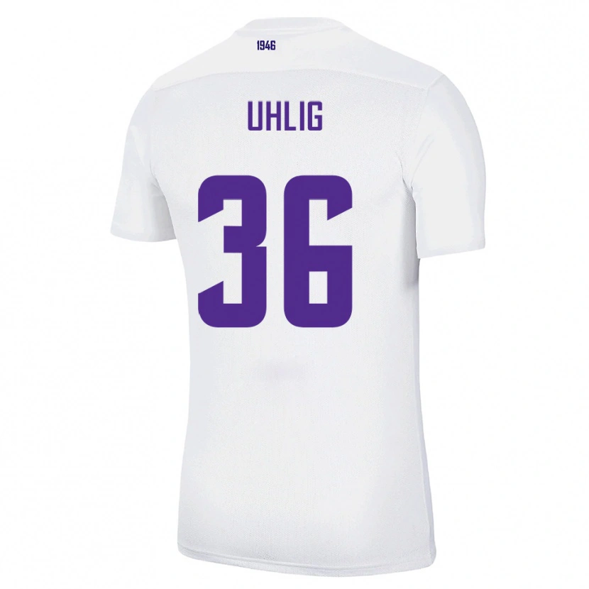 Danxen Kinder Max Uhlig #36 Weiß Grün Auswärtstrikot Trikot 2025/26 T-Shirt Österreich